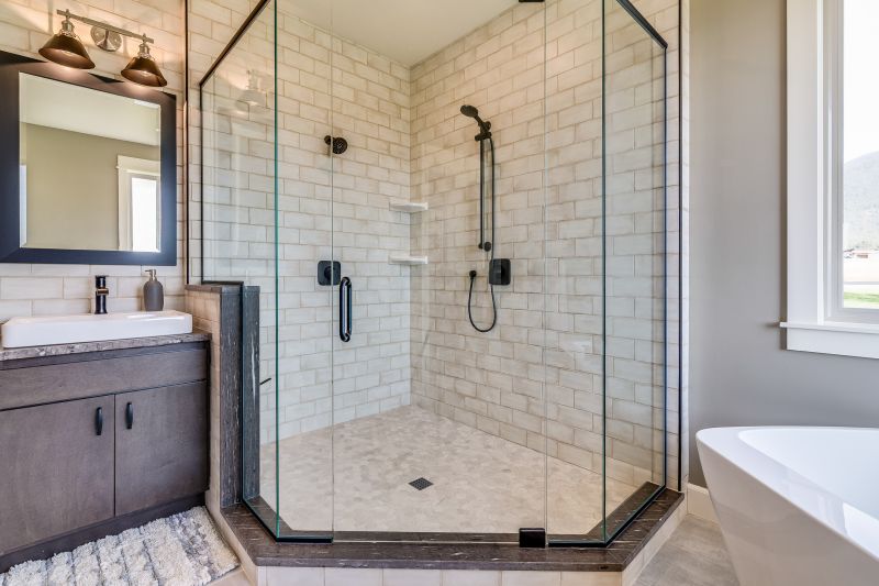 Shower Enclosure with Textured Glass
